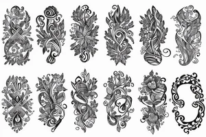 Dainty, Feminine, Nautical, Spine piece tattoo idea