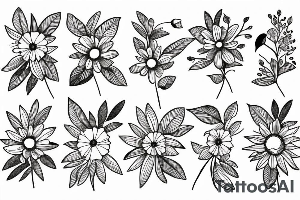 Daisy flower tattoo idea