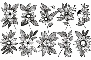 Daisy flower tattoo idea