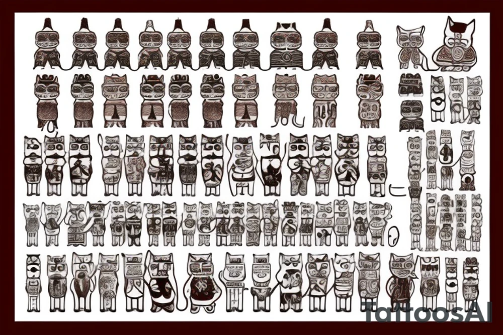 Terracotta Army of kitten tattoo idea