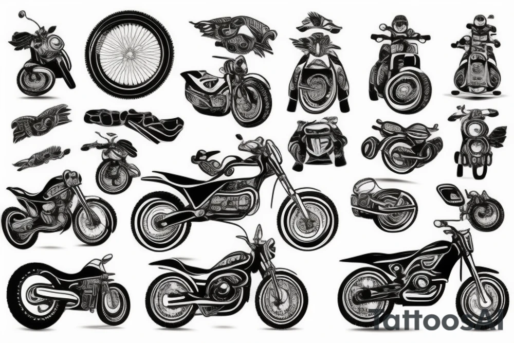 enduro motorbike tattoo idea