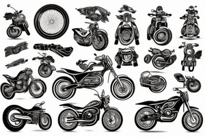 enduro motorbike tattoo idea