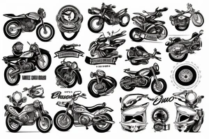 enduro motorbike tattoo idea