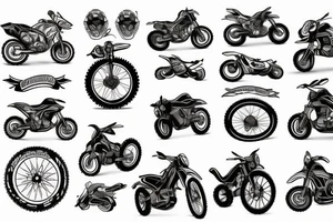 enduro motorbike tattoo idea