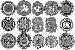 freedom, om, flower of life tattoo idea