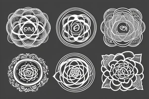 freedom, om, flower of life tattoo idea
