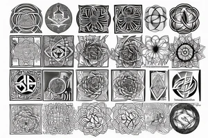 Trinity power thor sacred pattern flower of life tattoo idea