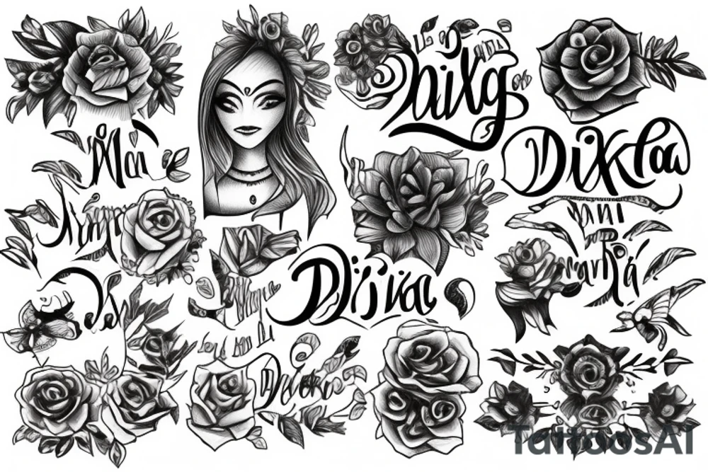 My girlfriend's name Dixita tattoo idea