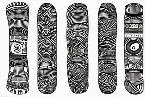 Planets in one line ethnic simple style universe tattoo idea
