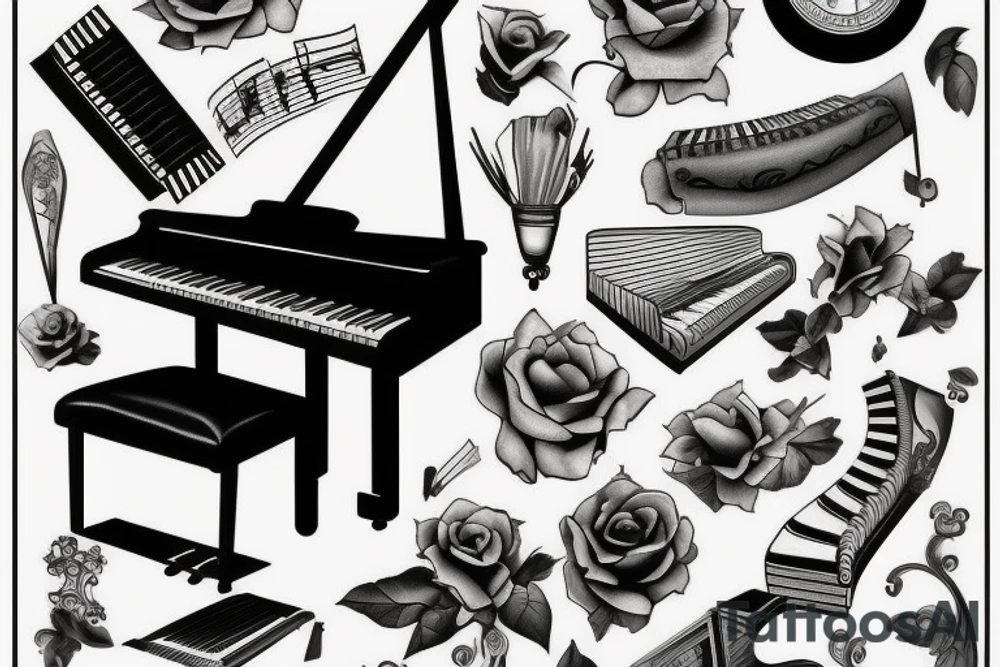 the piano has been drinking tattoo idea