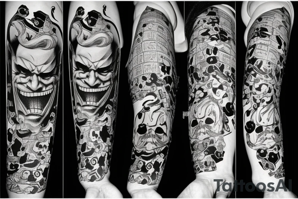 Joker, cards, money tattoo idea