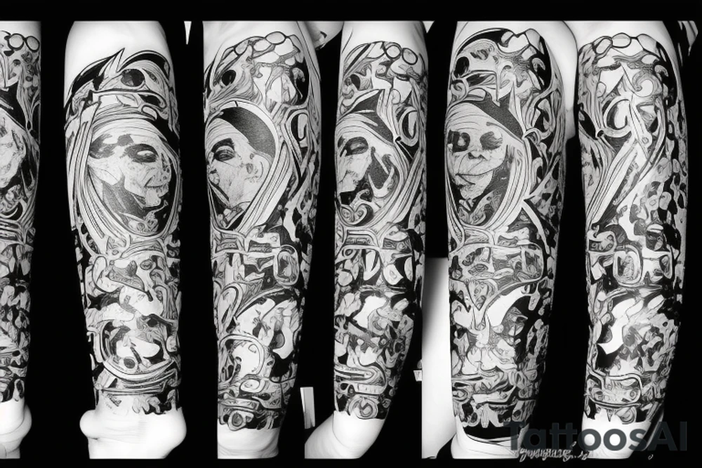 Joker, cards, money tattoo idea