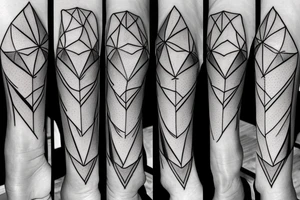 Tattoo on the calf muscle. Geometry. Capricorn. Power. Power. Stability. tattoo idea