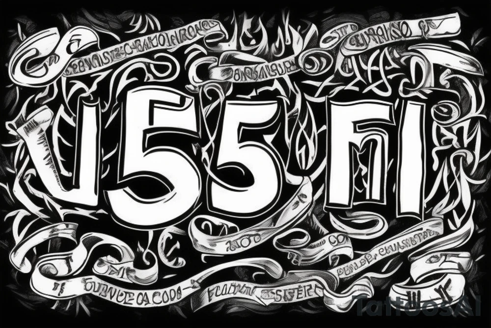 the word survivor, in spanish, on a banner with the number 50 in roman numerals tattoo idea
