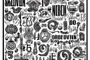 the word 'sobreviviente' on a banner with the number 50 in roman numerals tattoo idea