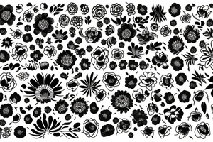 Abstract flowers tattoo idea
