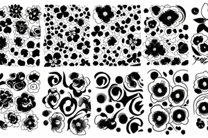 Abstract flowers tattoo idea