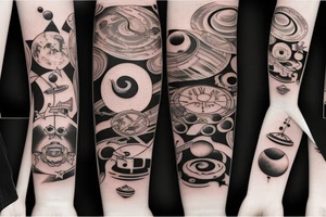 parade of planets tattoo idea