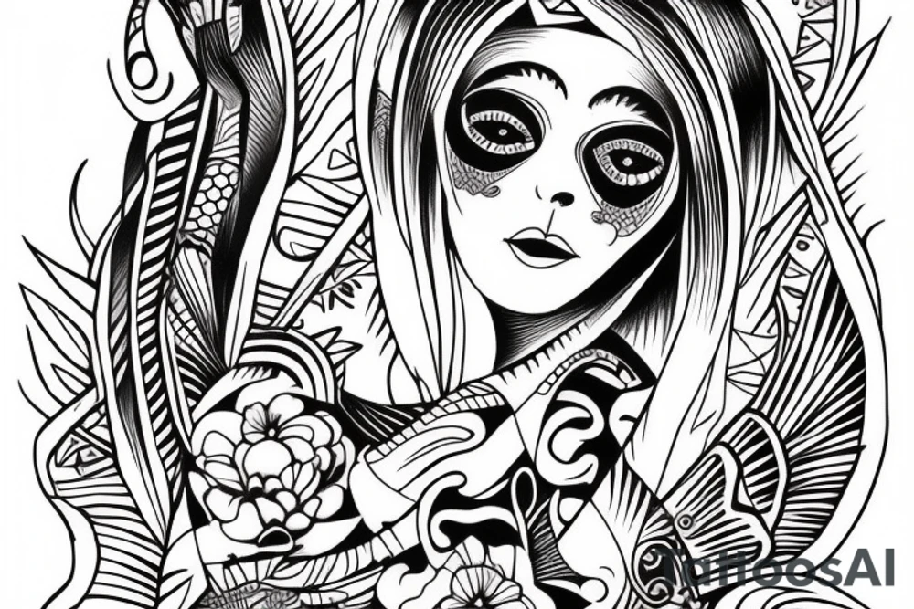 Jibaro siren tattoo of her half in the water as it will be at the back of my arm above my elbow tattoo idea