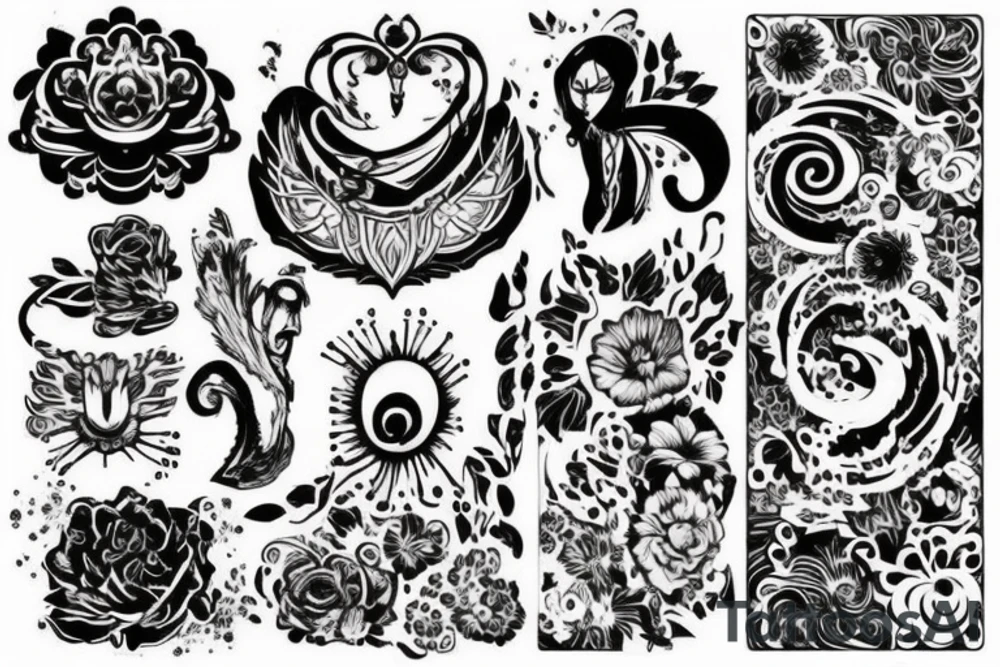 Человек разрывается между сердцем и мозгом tattoo idea