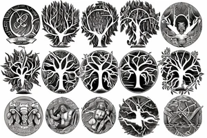 greek mythology
atlas with tree of life tattoo idea
