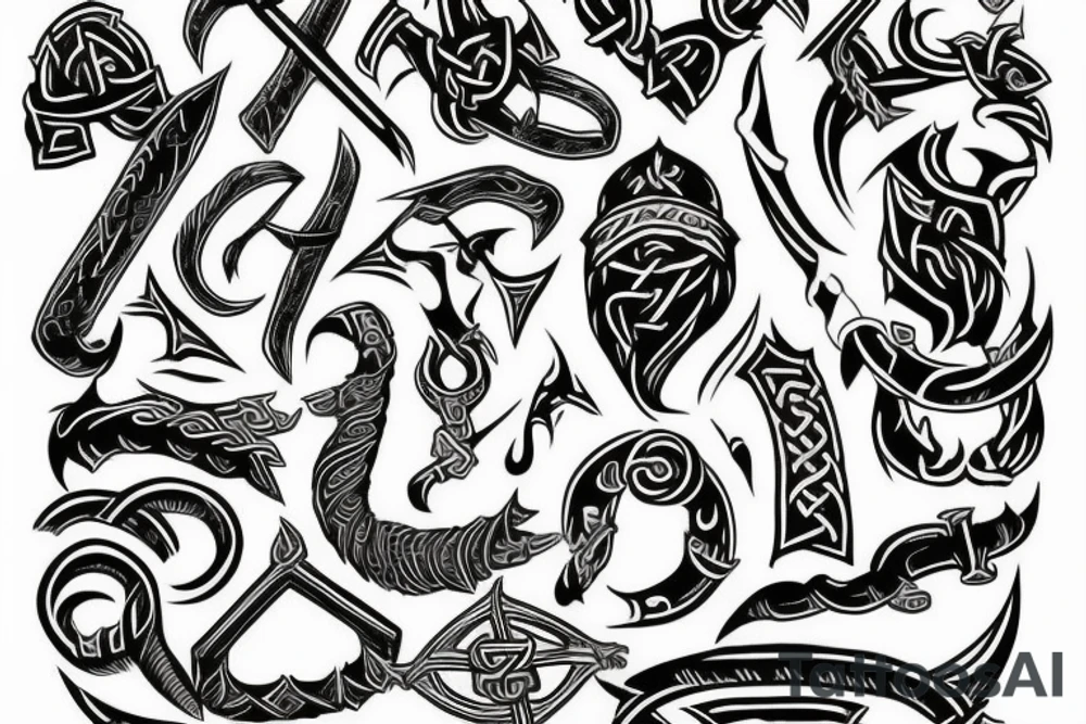 viking, rune, dark tattoo idea