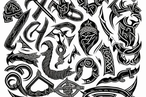 viking, rune, dark tattoo idea