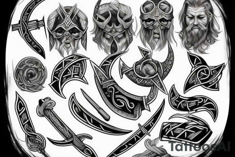 viking, rune, dark tattoo idea