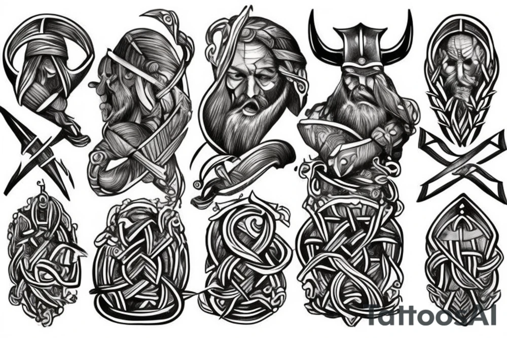 viking, rune, dark tattoo idea
