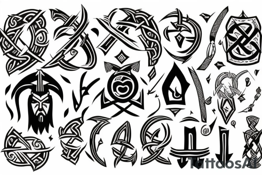 odin, rune, dark tattoo idea