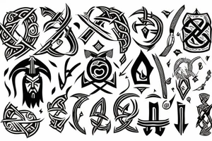 odin, rune, dark tattoo idea