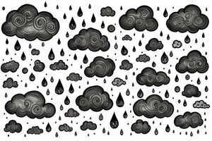 Rain cloud tattoo idea