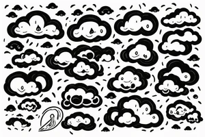Rain cloud tattoo idea