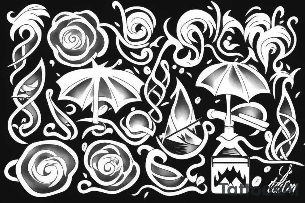Rainstorm tattoo idea