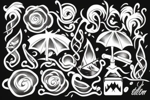 Rainstorm tattoo idea