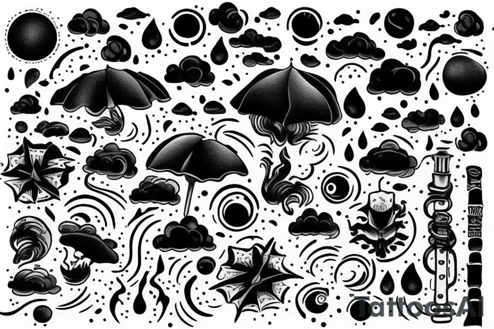 Rainstorm tattoo idea