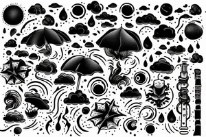 Rainstorm tattoo idea
