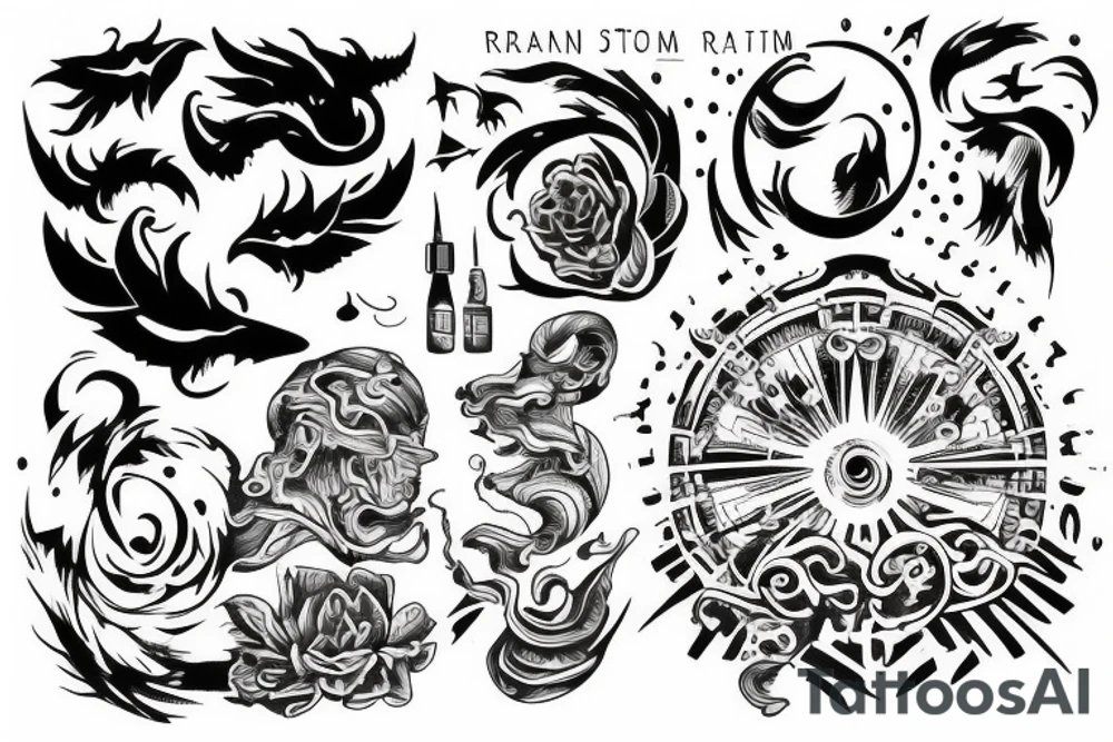 Rainstorm tattoo idea
