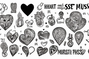 The heart is the strongest muscle tattoo idea