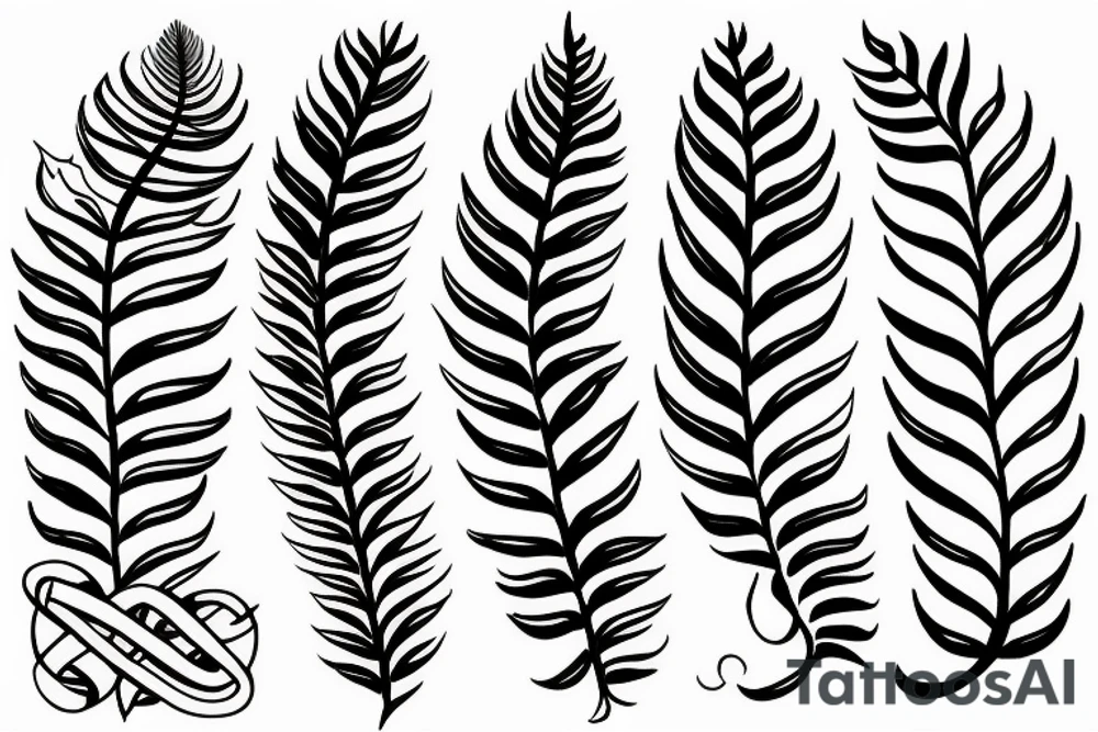 Silver fern mixed with the trinity knot tattoo idea
