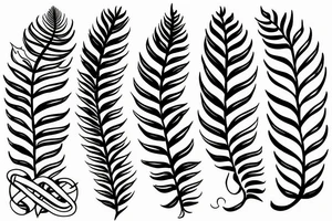 Silver fern mixed with the trinity knot tattoo idea