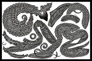 Silver fern mixed with the trinity knot tattoo idea