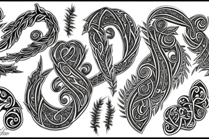 Silver fern mixed with the trinity knot tattoo idea