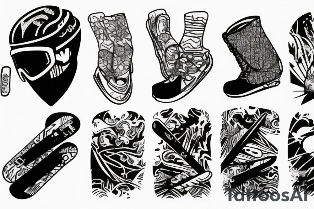 Snowboard season tattoo idea