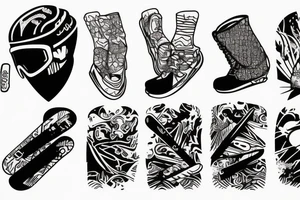 Snowboard season tattoo idea