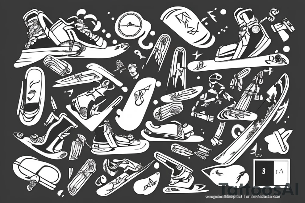 Snowboard season tattoo idea