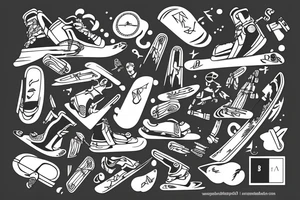 Snowboard season tattoo idea