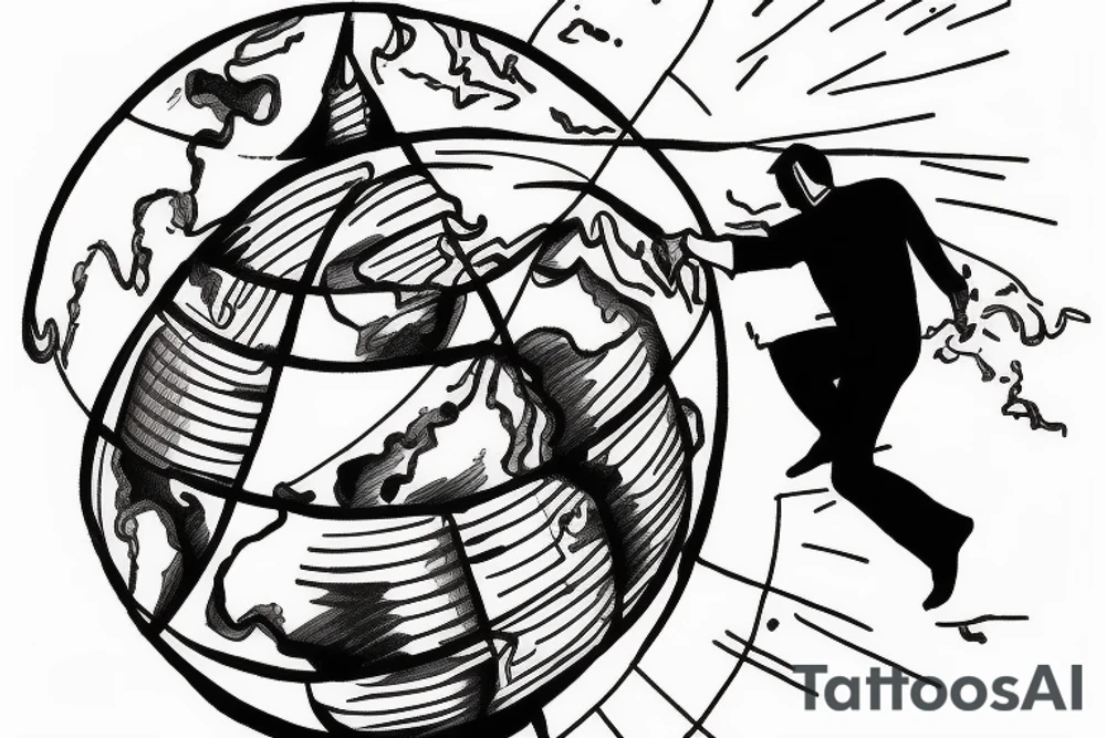 Man carrying weight of the world on his shoulders tattoo idea