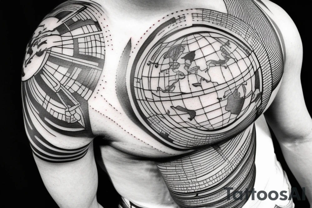 Man carrying weight of the world on his shoulders tattoo idea