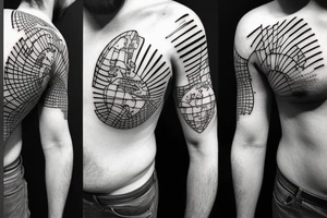 Man carrying weight of the world on his shoulders tattoo idea